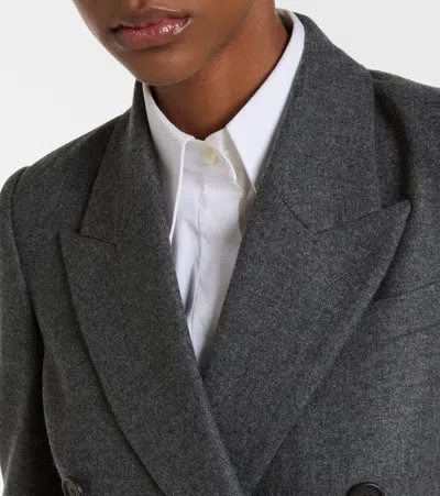 Brunello Cucinelli Wool And Cashmere Blazer In Gray