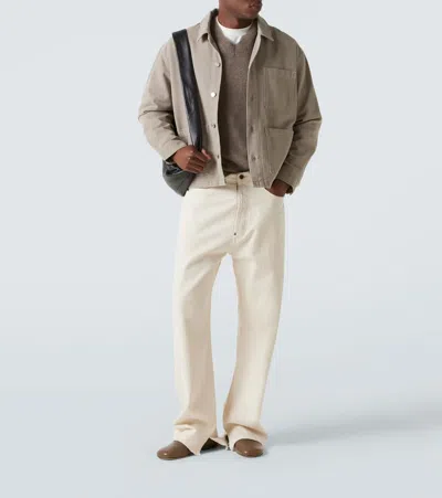 Frame Cotton-canvas Chore Jacket In Gray