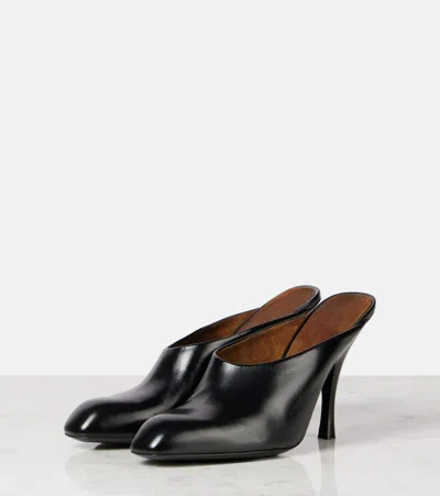 Khaite Colt Calfskin Stiletto Mules In Black