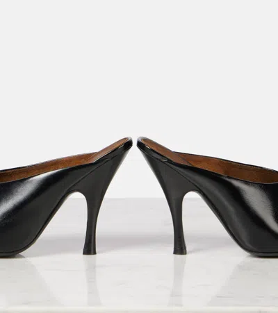 Khaite Colt Calfskin Stiletto Mules In Black