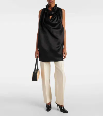 Khaite Colt Calfskin Stiletto Mules In Black