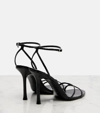 Jimmy Choo Strappy Leo 100 Stiletto Heel Sandals In Black