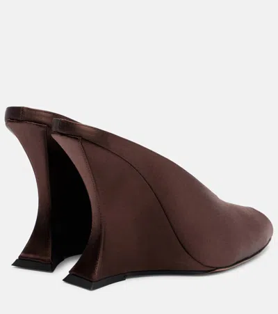 Paris Texas 125mm Satin Heeled Sandals In Brown