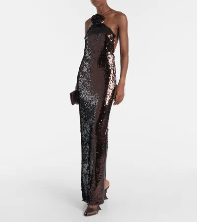 Paris Texas 125mm Satin Heeled Sandals In Brown