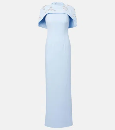 缀饰披肩长礼服