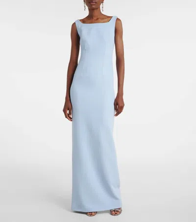 缀饰披肩长礼服