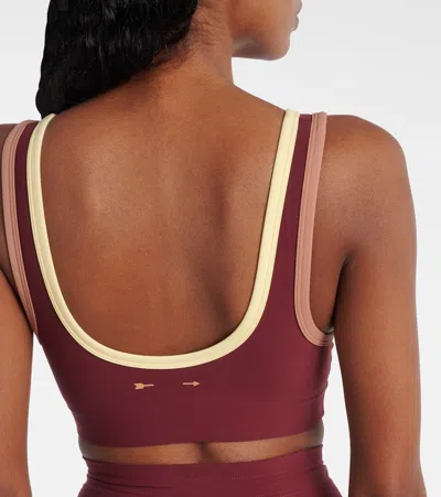 The Upside Samara Bowie Contrast Trim Sports Bra In Pink