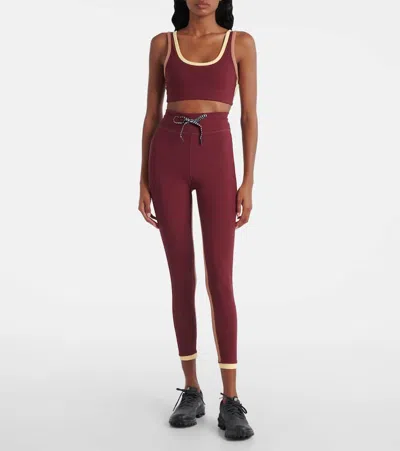 The Upside Trail 25in Midi Leggins In Burgundy