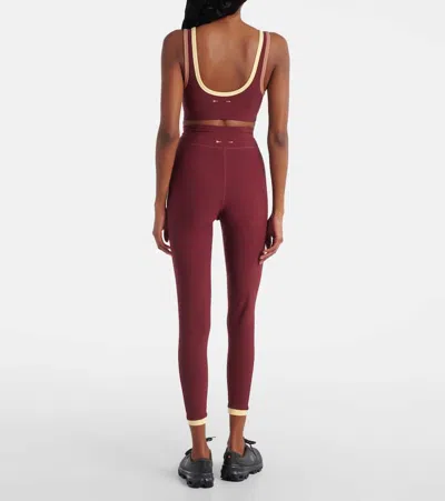 The Upside Trail 25in Midi Leggins In Burgundy