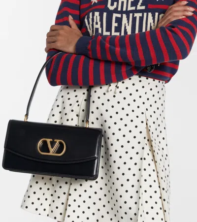 Valentino Vain Bag With Handle In Leather In Black