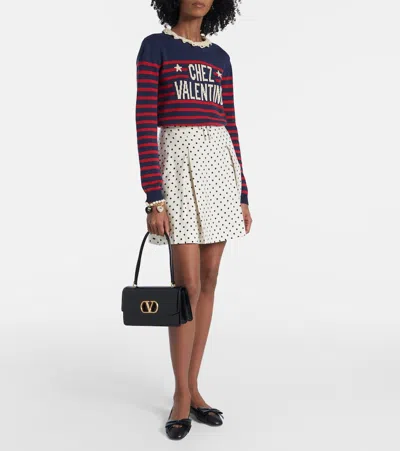 Valentino Vain Bag With Handle In Leather In Black