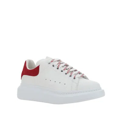 Alexander Mcqueen Suede-trimmed Leather Exaggerated-sole Sneakers