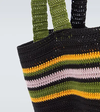 Bode Harbor Stripe Crochet Cotton Tote Bag