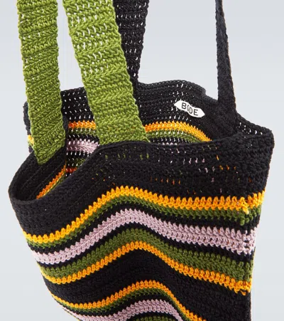 Bode Harbor Stripe Crochet Cotton Tote Bag