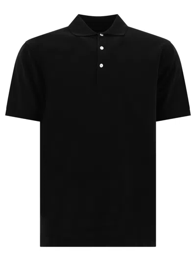 Beams Cotton Polo Shirt In Black