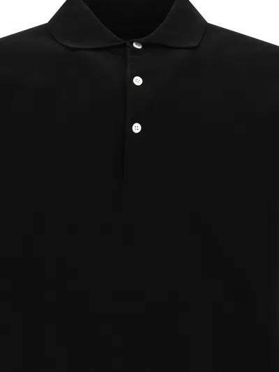 Beams Cotton Polo Shirt In Black