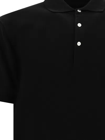 Beams Cotton Polo Shirt In Black