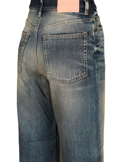 Acne Studios Womens Dark Blue 2023 Wide-leg Denim Jeans In Blue