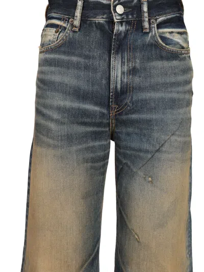 Acne Studios Womens Dark Blue 2023 Wide-leg Denim Jeans In Blue