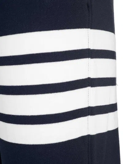 Thom Browne Pantalone Jogging Con Stampa 4bar Stripe In Blue