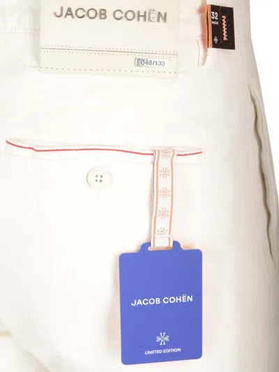 Jacob Cohen Nick Low-rise Slim-fit Trousers In White