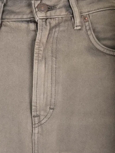 Acne Studios Gray Faded Denim Maxi Skirt In Gray