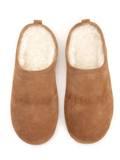 Balenciaga Alaska Suede Slippers