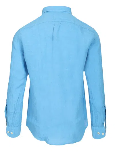 Bd Baggies Button-fastening Linen Shirt In Blue
