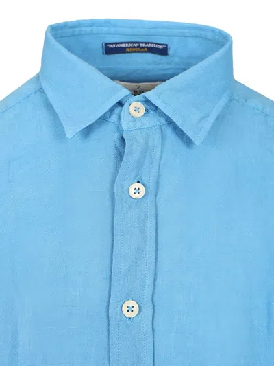Bd Baggies Button-fastening Linen Shirt In Blue