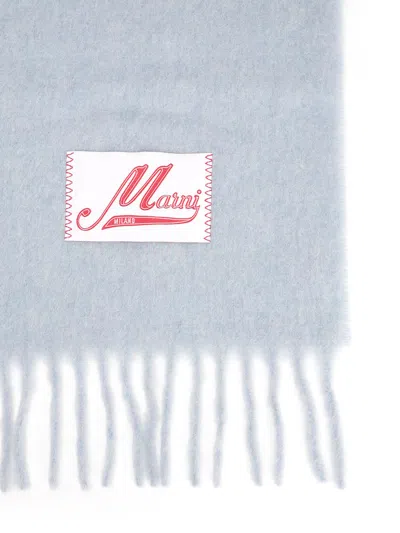 Marni Alpaca Scarf Scarves And Foulards Light Blue In Blue