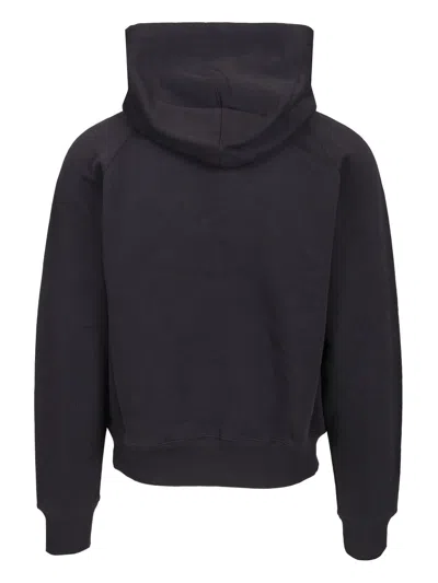 Ami Alexandre Mattiussi Navy Cotton Hoodie With Ami Paris Patch Blue In Black