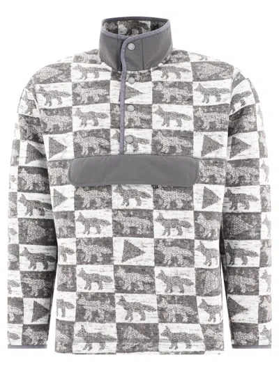 And Wander X Maison Kitsuné Sweatshirts In Gray