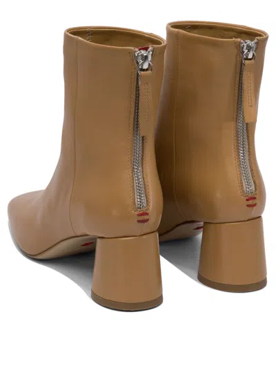 Halmanera Ankle Boots Beige In Brown