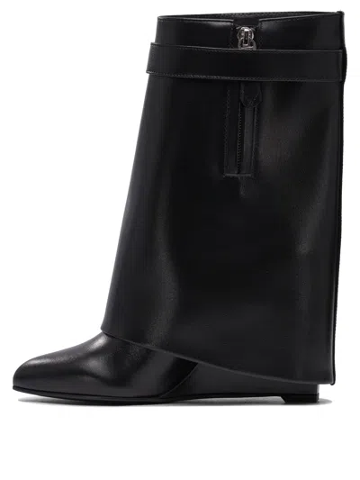 Givenchy Metallic Embellished Ankle Boots With Wedge Heel