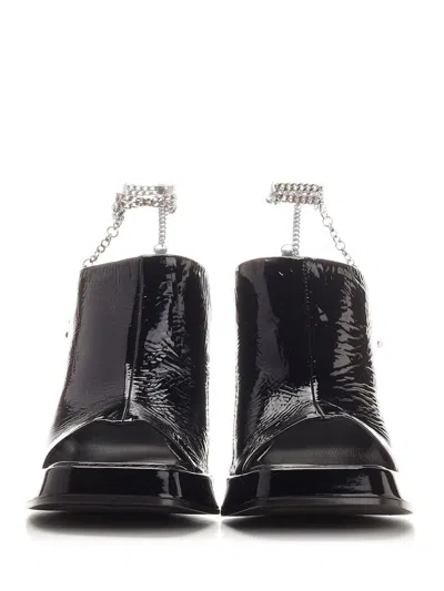 Alexander Mcqueen Ankle Chain Strap Sandals Black