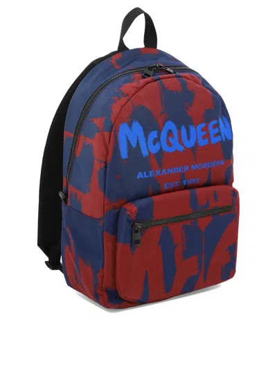 Alexander Mcqueen Graffiti Logo Metropolitan Backpack In Multi