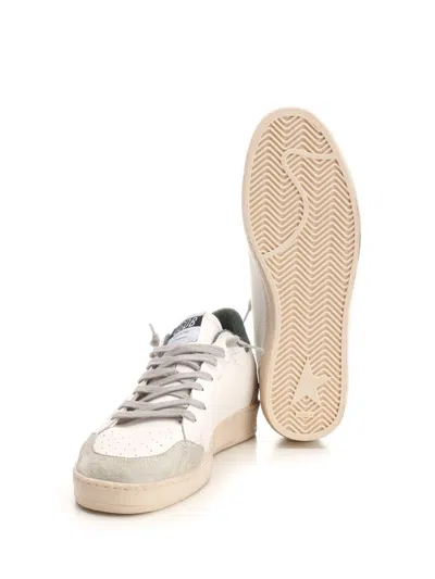 Golden Goose White Cow Leather Vamp Sneakers With Unique Used And Dirty Effect