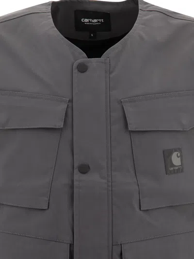 Carhartt Work In Progress Balto Water Repellent Cargo Vest In Gray