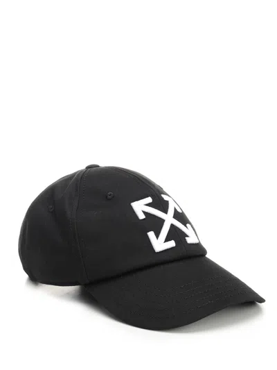 Off-white Baseball Cap With White Arrow Hats Black