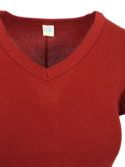 Flore Flore Basic T-shirt Tops Bordeaux