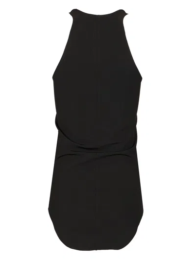 Rick Owens Basic Tank Top Jackets Black In Black