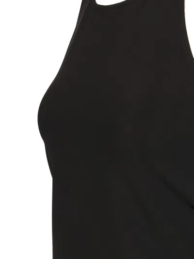 Rick Owens Basic Tank Top Jackets Black In Black