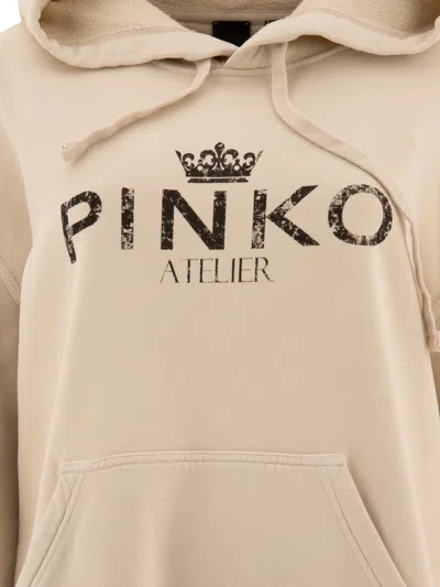 Pinko Knitwear With Drawstring Hood And Frontal Logo