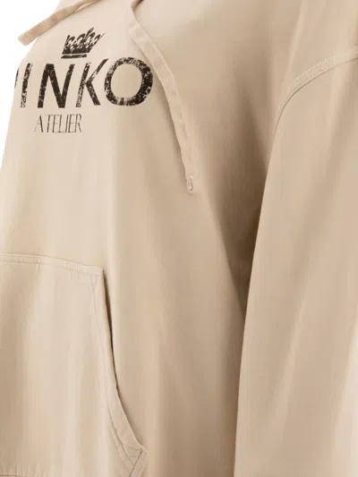 Pinko Knitwear With Drawstring Hood And Frontal Logo