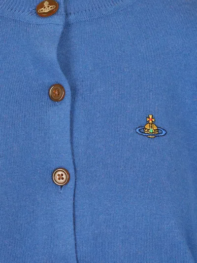 Vivienne Westwood Orb-embroidered Fine-knit Cardigan