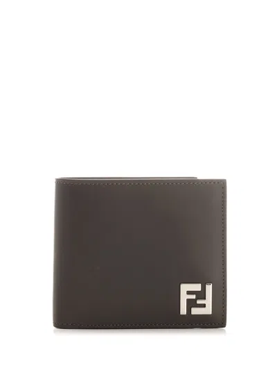 Fendi Bifold Ff Wallet Wallets Brown In Gray