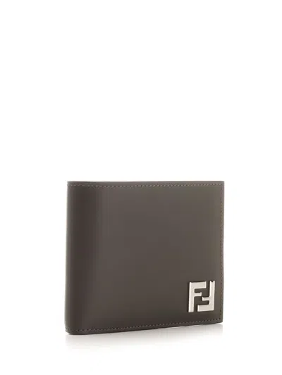 Fendi Bifold Ff Wallet Wallets Brown In Gray