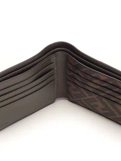 Fendi Bifold Ff Wallet Wallets Brown In Gray