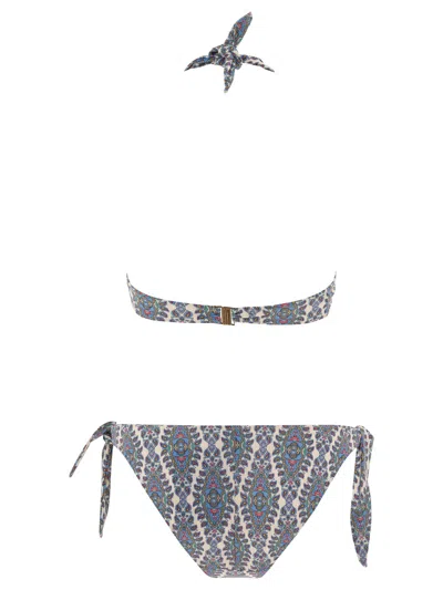 Etro Bikini With Paisley Print In Blue