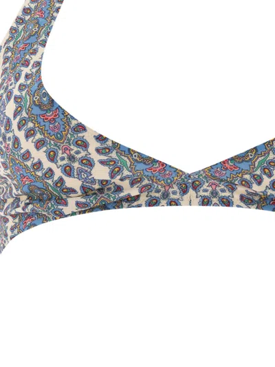 Etro Bikini With Paisley Print In Blue